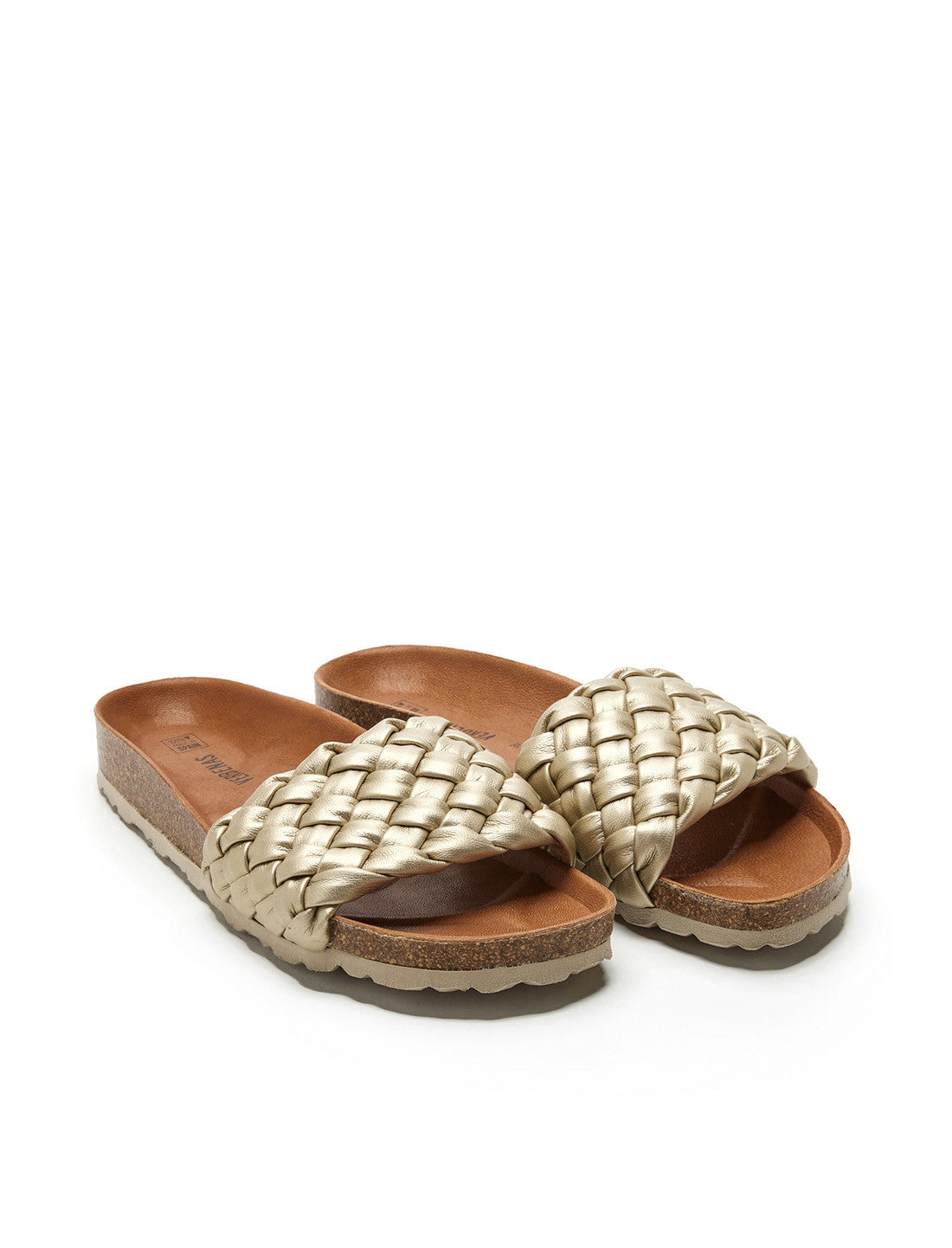 Verbenas Noa Nucleo metal leren espadrilles goud Verbenas Noa Nucleo metal leren espadrilles goud